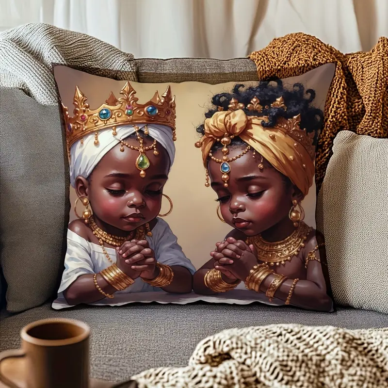 Décoration 1pc, Housse de Coussin Carrée