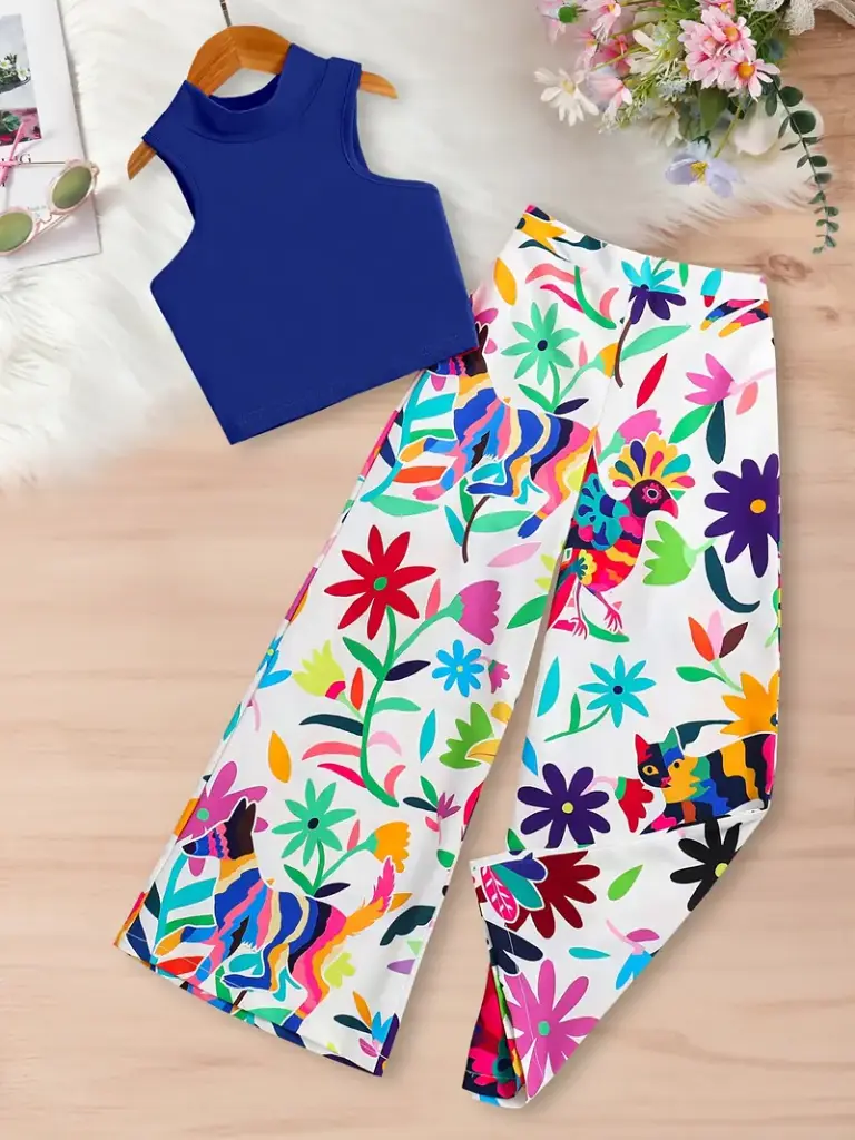 Ensemble Fille 2 Pièces - Débardeur Col