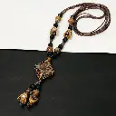 Collier carré en céramique mosaïque