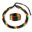Collier et bracelets bohème coloré 