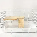 Plateforme de Jeu en Bois Durable pour Hamsters avec Échelle Étanche 