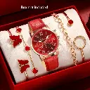 5 Montres Quartz pour Dames à Motif Papillon 