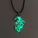 Bijoux de collier pendentif dragon lumineux