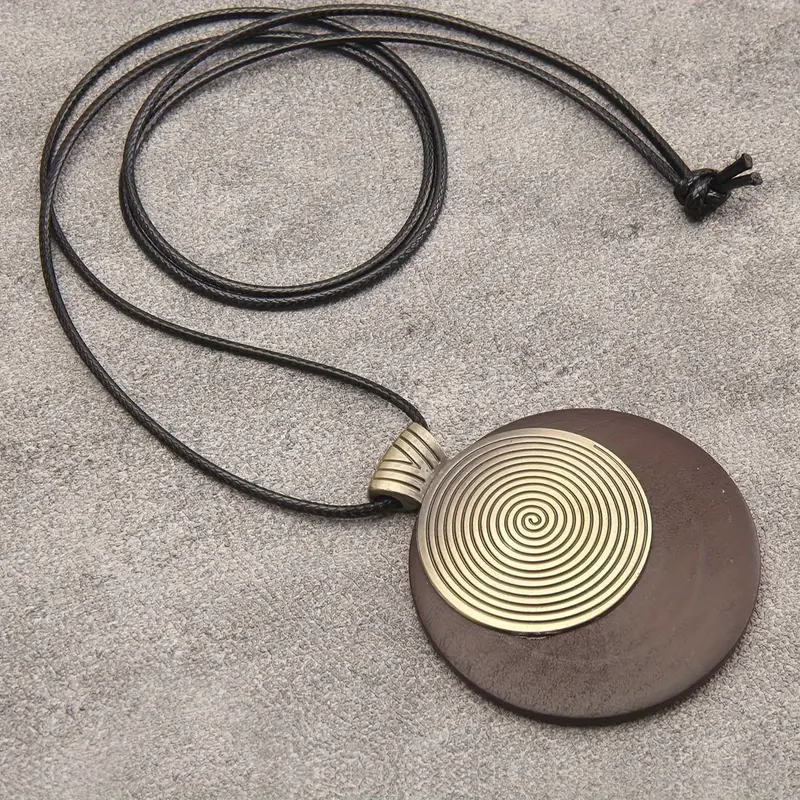 Collier Pendentif en Bois Bohol-Chic