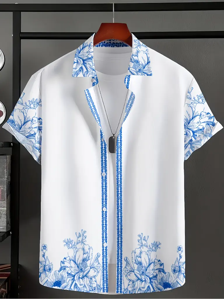 Chemise à manches courtes décontractée pour homme