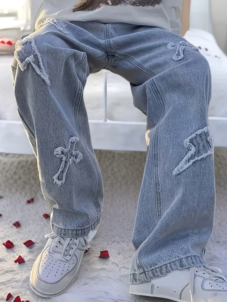 Tenue d'été Jeans en Denim Patchwork