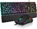 RedThunder K10 - Pack Clavier Gamer AZERTY + Souris 7200 DPI