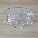 Porte-Savon Élégant Vert et Doré avec Cadre Métallique