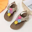Sandales à fleurs tendance et mignonnes pour petites filles