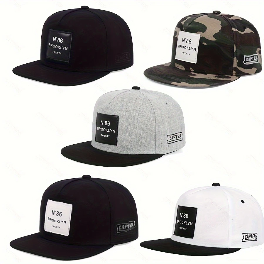 5pièces Y2K Style N86 Patch Street Dance Hip Hop Chapeaux,