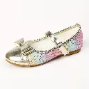 Chaussures plates Mary Jane élégantes en champagne pour petites filles