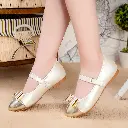 Chaussures plates Mary Jane élégantes en champagne pour filles