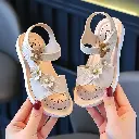 Sandales d'Été pour Filles avec Ornements Floraux et Papillons