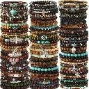 41PCS bracelet bois