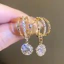 Boucles d’Oreilles Élégantes en Faux Zirconium Cubique