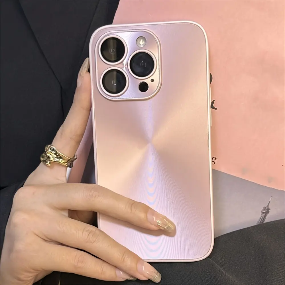 Étui Souple Réfléchissant En Plaquage Brillant de Luxe Pour IPhone