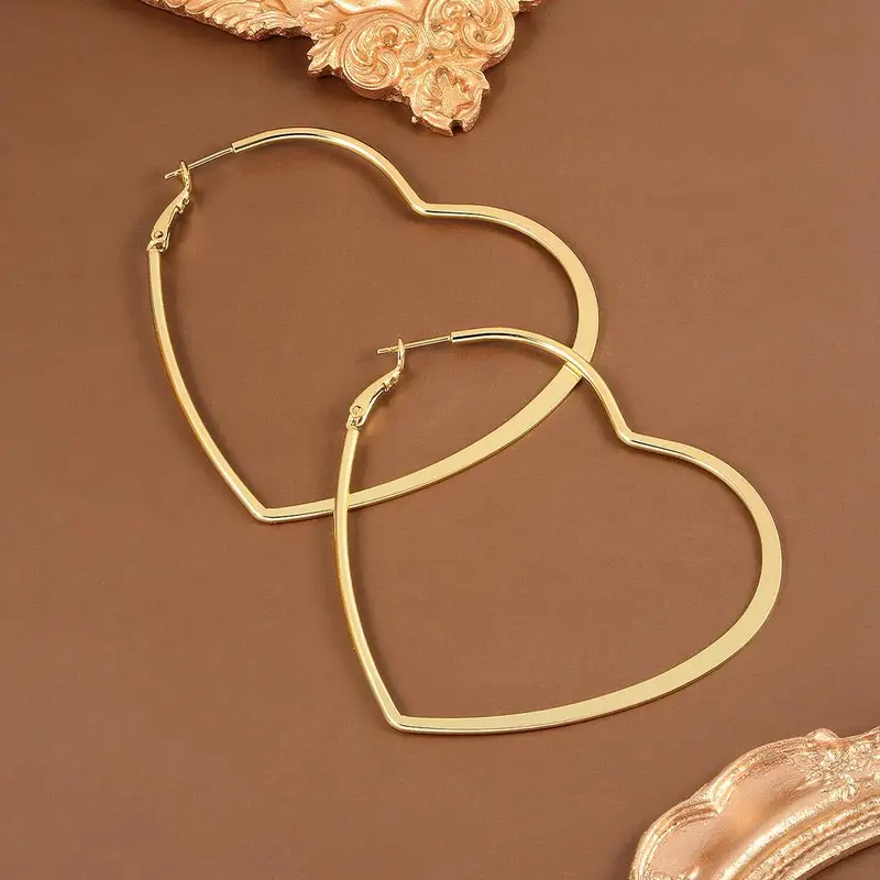 Boucles d'oreilles en forme de cœur 