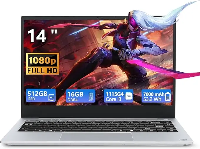 Ekonavi Ordinateur Portable en métal, Core i3-1115G4