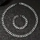  Bracelet et collier à chaîne cubaine 