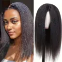 Perruque synthétique droite Yaki élégante