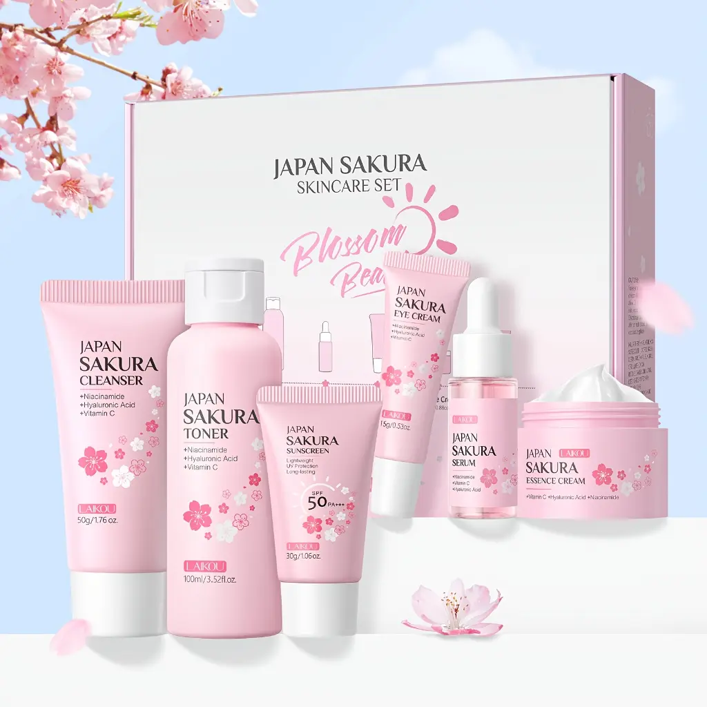 Kit de Soins Visage LAIKOU Sakura 6 pièces   pour le Visage