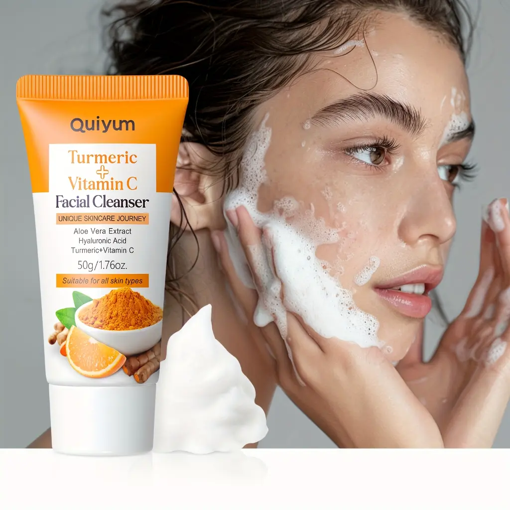 Nettoyant Visage à la Curcuma et Vitamine C de Quiyum 50g