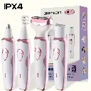 Rasoir Électrique pour Femmes, Kit de Toilettage 4-en-1 Rechargeable
