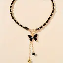 Collier vintage bohème papillon