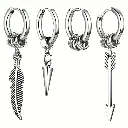 Boucles d'oreilles créoles punk