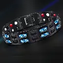  Bracelet Noir Plaqué En Acier