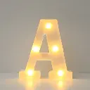 Décoration 1pièce Lettres et chiffres blanches petites 26 lettres Alimentées par batterie