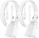 Lot de 2 pour Chargeur Rapide iPhone, 20W