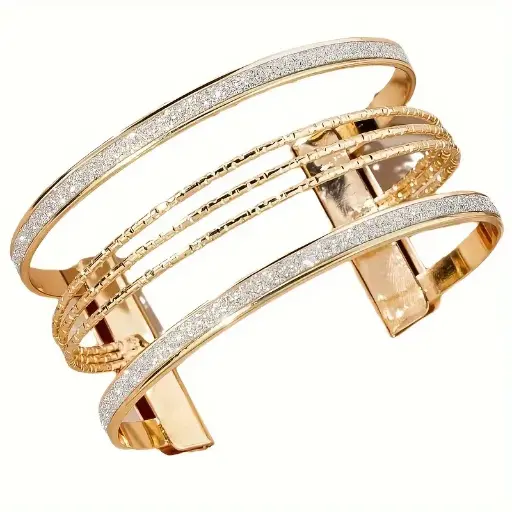 Bracelet géométrique creux 