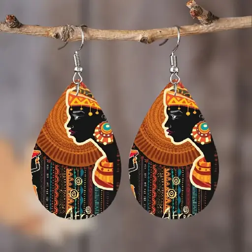 Boucles d'Oreilles Pendantes en Bois Bohol-Chic