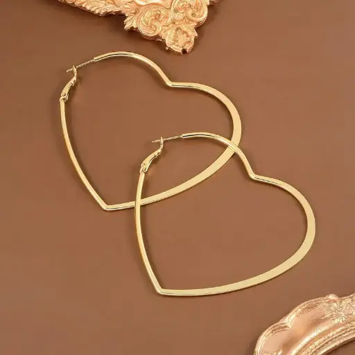 Boucles d'oreilles en forme de cœur 