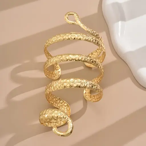 Bracelet à bras ouverts serpentiforme
