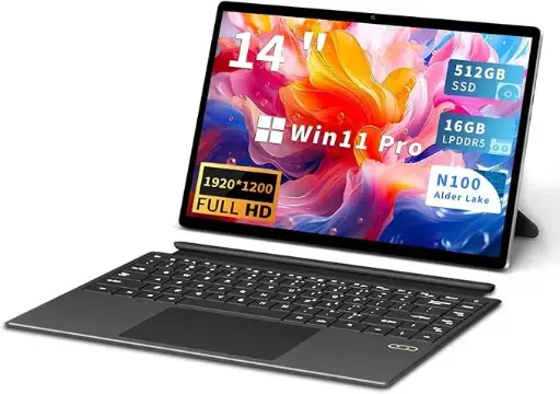 KUMNOSAL 14" Ordinateur Portable 2 en 1