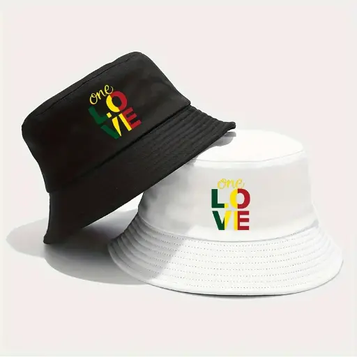 "ONE LOVE" Chapeau Bob Imprimé