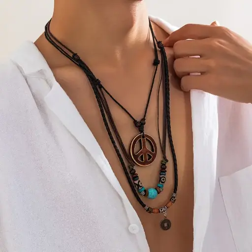 Colliers Rétro pour Hommes Style Tribal