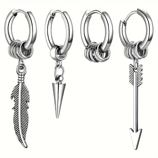 Boucles d'oreilles créoles punk