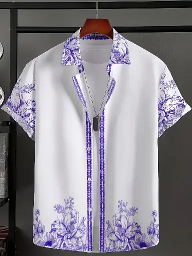Chemise à manches courtes décontractée pour homme