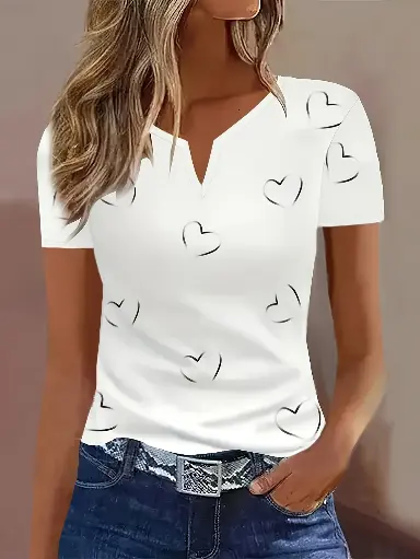 T-shirt Élégant à Manches Courtes pour femme