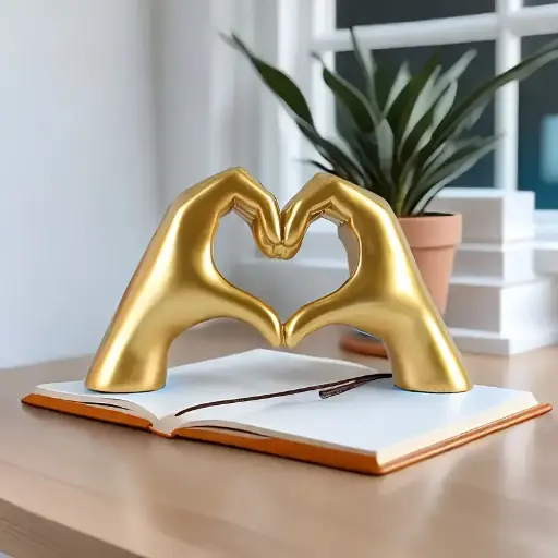 Figurine de geste d’amour en résine