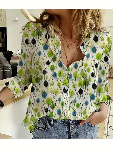 Blouse Légère à Imprimé Floral