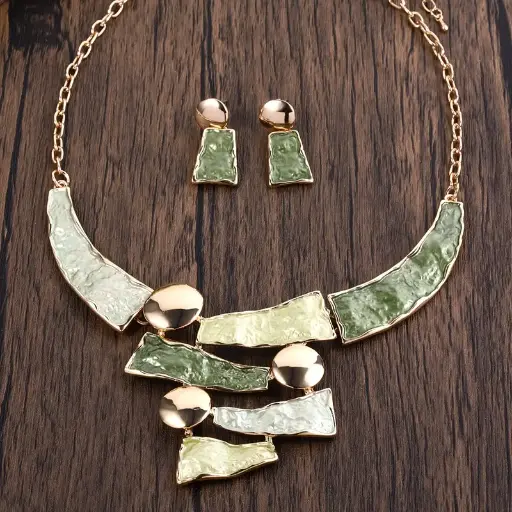 Ensemble de bijoux en alliage de zinc 