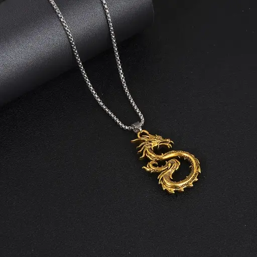 Collier Pendentif Dragon Créatif
