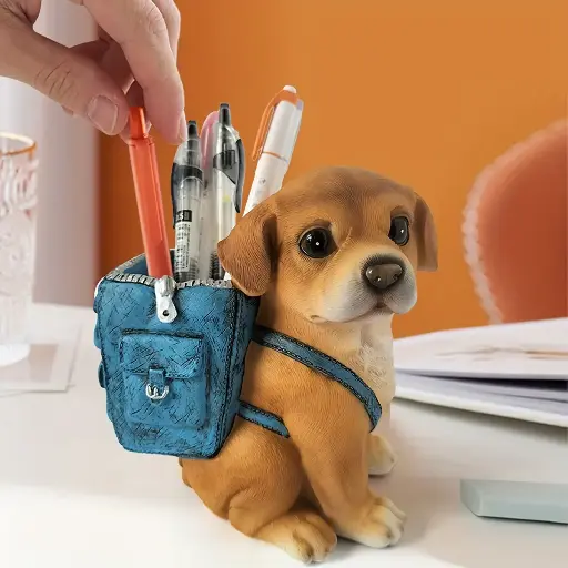 Décoration 1pc Porte Stylo Mignon Chiot de Dessin Animé Organisateur