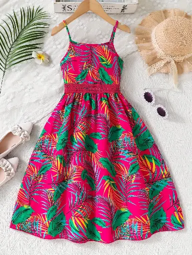 Robe midi imprimée florale d'été