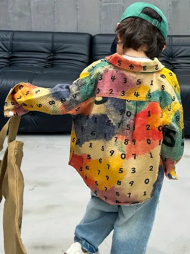 Chemise En Coton À Manches Longues À Boutons Avant
