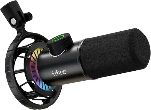 FIFINE USB Micro Gaming, Dynamiques Microphone PC PS4 PS5 pour Streaming